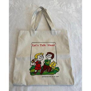 Vintage Rare 80's Lets Talk About Joy Wilt Berry Kids Book Bag Tote 1982